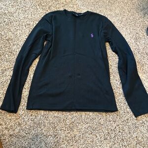 Ralph Lauren Sport Black Shirt with Purple Logo